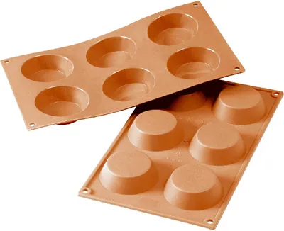 Produktbild von Silikomart Muffinbackform Törtchen 6er Ø7cm H 2cm Silikon, terracotta