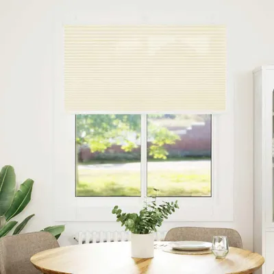 Obrázok produktu pre vidaXL Plisovaná žalúzia krémová 110x150 cm šírka látky 109,4 cm polyester