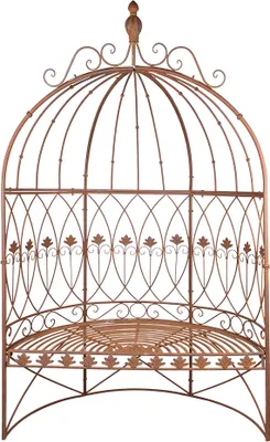 Produktbild von Clayre & Eef Gartenbank 119x59x208 cm Braun Eisen