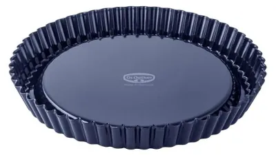 Quicheform Ø 28 cm, Emaille, antihaftbeschichtet, blau