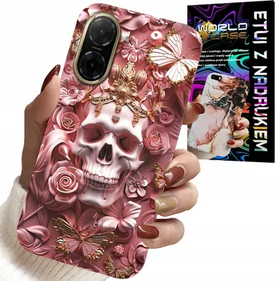 Produktbild von Etui Do Xiaomi 17 Pro - Kobiece, Modne Wzory, Czaszka W Róże