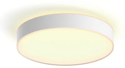 Produktbild von Philips Hue White ambience Devere große Deckenleuchte weiß + Dimmschalter, Intelligente Deckenbeleuchtung, Bluetooth/Zigbee, Weiß, LED, Metall, Nicht austauschbare(s) Leuchtmittel