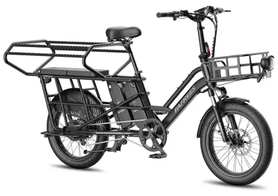 Image de Vélo électrique FF20 CUV - VTT électrique de 250W - Vélo cargo - Batterie lithium 48V 30Ah - Siège enfant - Autonomie de plus de 60 km - Noir