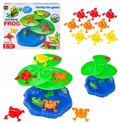 Produktbild von DK Jumping Frog Hüpfende Frösche Geschicklichkeitsspiel für Kinder