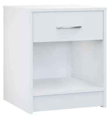 Produktbild von CASARIA® Nachttisch Weiß 50x40x35cm mit Schublade Holz Modern Offen 50cm Komforthöhe Boxspringbett Schlafzimmer Nachtschrank Nachtkästchen Nachtkommode