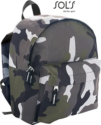Produktbild von SOLs Bags 70101 | Kinder Rucksack Rider | 12 x 25 x 30 cm - Farbe: Camo - Größe: 12 x 25 x 30 cm