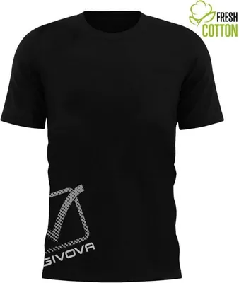 Produktbild von Baumwoll-T-Shirt Givova Reflektierendes Schwarz - XS