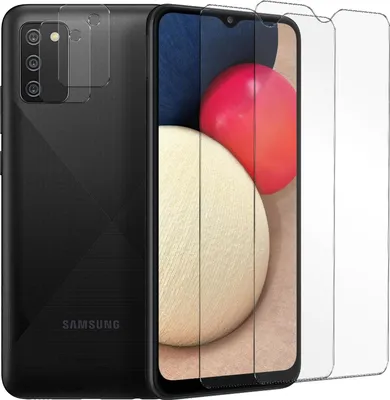 Produktbild von Panzerglas für Samsung Galaxy A02s Schutzfolie 2x Kamera Schutzglas Folie 2x Panzerfolie