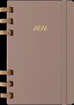Produktbild von Moleskine 12 Monate Planer mit Spiralbindung 2026, L/A5, Fester Einband, Mandelbraun