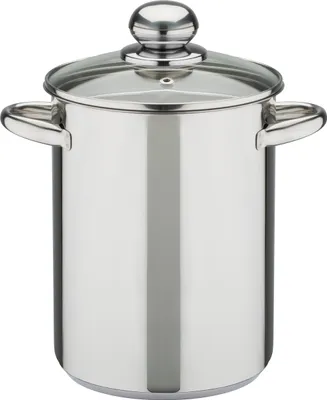 Produktbild von GSW Spargel- und Spaghettitopf 16 cm mit Glasdeckel, 643160, Edelstahl rostfrei, ca. 4,2 L
