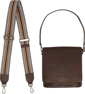 Zdjęcie produktu dla Skórzana torba na ramię Osuna Flapoverbag marki Chesterfield w kolorze ciemnobrązowym