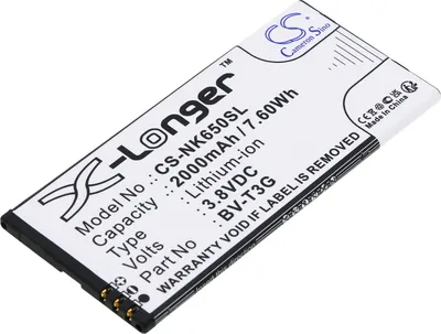Immagine prodotto di TECHTEK Batteria compatibile con [Microsoft] Lumia 650, RM-1154, per [Nokia] Lumia 650, RM-1154 sostituisce BV-T3G