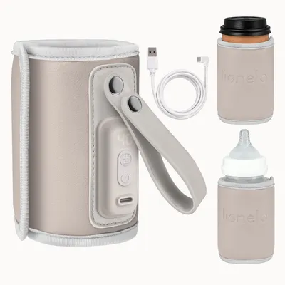 Produktbild von Lionelo Thermup Go Flaschenwärmer Baby, Tragbarer Multifunktional Sterilisator für Babyflaschen, Babykostwärmer und Warmhaltung - Grey Ash