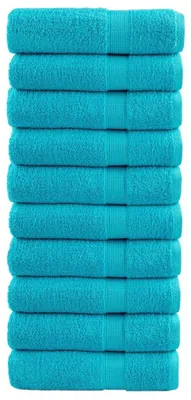 Zdjęcie produktu dla vidaXL Ręczniki prysznicowe Premium SOLUND 10 szt. Turkusowy 70x140 cm 600 g/m²