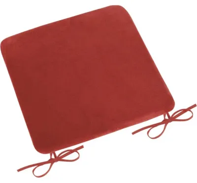 Image de Coussin d'assise lisse Korall micro - 40x40 cm - Rouge