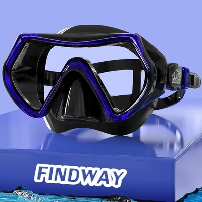 Image de Masque de plongée adulte avec verre HD et sangle en silicone, masque de plongée anti-fuite