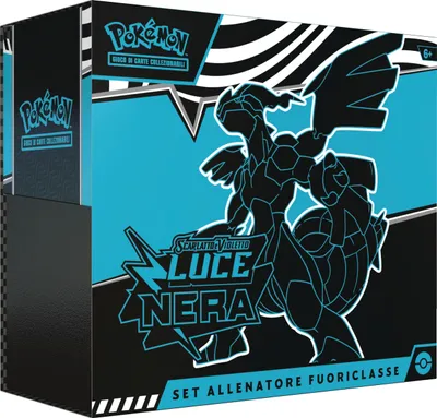 Obrázek produktu pro Pokémon Elite Trainer Set Zekrom 10-10037-114, TCG Scarlet & Violet, 9 boosterů, karta Thundurus, prémiové příslušenství, ITALIAN