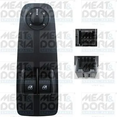 Produktbild von MEAT & DORIA 26518 Fensterheberschalter für FIAT Ducato Kastenwagen (250, 290) Vorne Links Fensterheber Schalter