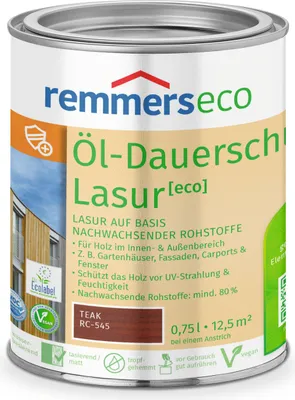 Produktbild von Remmers Öl-Dauerschutz-Lasur [eco] teak (RC-545) 0,75 l, Holzlasur aussen