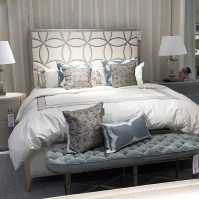Produktbild von Bett Klassisch Polsterbett Luxus Doppel Schlafzimmer Holz Textil Betten 180x200