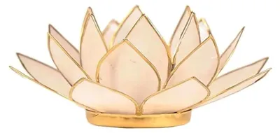 Produktbild von Lotus-Teelichthalter aus Capiz-Muschel – Natur