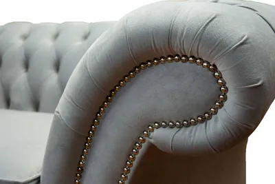 Produktbild von Sessel Polster Sofa Textil Chesterfield Couchen 1 Sitzer Einsitzer Grau