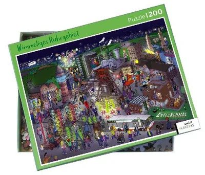 Produktbild von Wimmelbild-Puzzle Ruhrgebiet – Ein Suchbild voller kleiner Geschichten und 200 Teilen