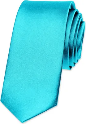 Produktbild von Krawatte Herren Hochzeit Konfirmation Slim Tie Retro Business Schlips schmal Autiga® dunkeltürkis