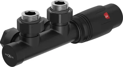 Obrázok produktu pre Mexen G00 uhlový termostat Duplex DN50 čierny - W907-900-70