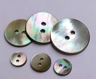 Image de 20 boutons en nacre brillante, 20 mm, 2 trous, mode