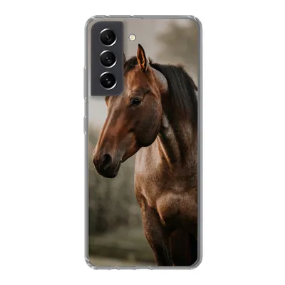 Produktbild von MuchoWow® Handyhülle Schutzhülle Hülle für Samsung Galaxy S21 FE Pferd - Licht - Wald Silikon Softcase Handy Hülle - Mobiltelefonhülle