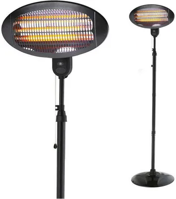Obrázok produktu pre Kremenný ohrievač EDM 07091 07091 čierny 2000 W 49,6 x 15,6 x 24,2 cm