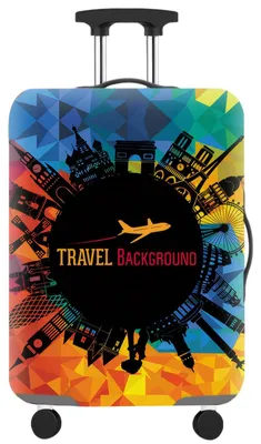 Image de Housse de protection pour valise, couvercle de bagage, housse de trolley, protection pour valise, de 56 à 81 cm, multicolore, taille L