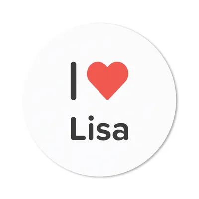 Produktbild von MuchoWow® Mauspad Mousepad Ich liebe - Lisa - Mädchen 50x50 cm - Mousepads - Maus Mat - Pad - Mausunterlage - Vinyl