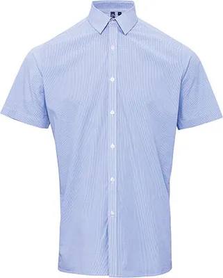 Immagine prodotto di Camicia uomo in cotone a maniche corte Microcheck (Gingham)