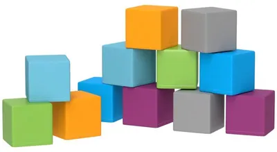 Immagine prodotto di Set di blocchi in schiuma espansa - 12 blocchi | Colore: Multicolore | Dimensioni: 20x20x20 cm
