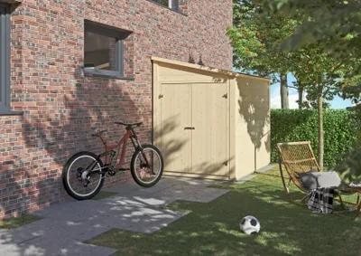 Produktbild von Gerätehaus Lyme 1,50x2,10 m mit Doppeltür, 19 mm Wandprofilstärke, ohne Boden