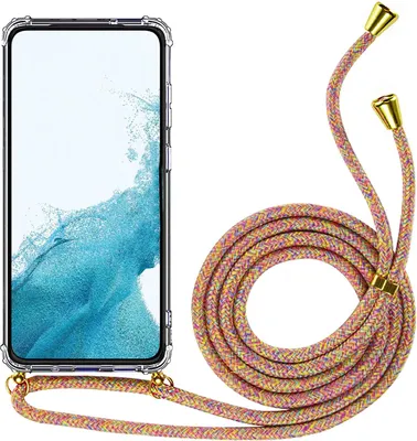 Produktbild von Handykette für Samsung Galaxy A23 5G Case zum umhängen Schutzhülle Kordel Handy Hülle, Halsband Rainbow