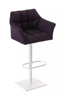 Produktbild von In And OutdoorMatch Barhocker Fausto - Midnight Purple - Mit Rücken- und Armlehne - Ergonomisch - 1er-Set - Höhenverstellbar - Deluxe