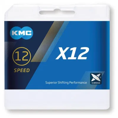 Produktbild von KMC Fahrradkette X12, Gold Schwarz, 126 Glieder
