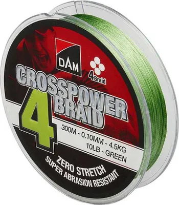Produktbild von Dam Crosspower 4 Geflochtene Schnur 300 M Durchsichtig 0.200 mm Durchsichtig 0.200 mm