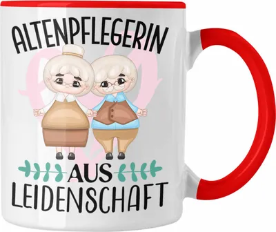 Produktbild von Trendation - Altenpflegerin Aus Leidenschaft Tasse Geschenk Beste Altenpflege (Rot)