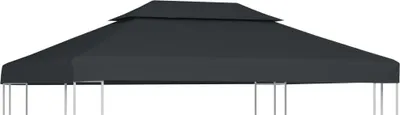 Produktbild von Pavillon-Dachplane mit Kaminabzug 310 g/m² 4x3 m Anthrazit