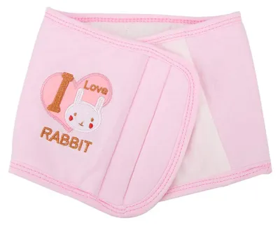 Produktbild von Babykissen Baby Bauchband, Dicke Baumwolle, Warm Wickel, Atmungsaktiv, Universell für Alle Jahreszeiten, Rosa