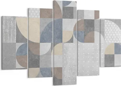 Produktbild von Bild auf Leinwand - Leinwandbild - 5 Teile - Geometrie Kunst Stein - 150x100cm - Wand Bild - Wanddeko - Wandbilder - Leinwanddruck - Bilder - Wanddekoration - Leinwand bilder - EA150x100-4621