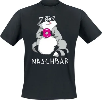 Produktbild von Tierisch T-Shirt Herren Naschbär schwarz M
