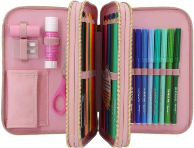 Obrázok produktu pre DEPESCHE penál s náplňou TOPModel Glam pink 43 kusov, 20,5 cm