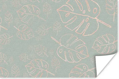 Produktbild von MuchoWow® Poster Muster - Luxus - Blau - Rosa 90x60 cm - Schlafzimmer