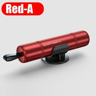 Immagine prodotto di Confezione da 1/2/3/6 pezzi: martello di sicurezza con taglierina per cinture di sicurezza e vetro di prova, dispositivo di emergenza per rompere i vetri, martello di sicurezza multifunzione. Quantità: 2 pezzi