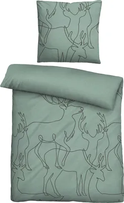 Produktbild von Biberna Melange Flanell-Wendebettwäsche 0840517-429, Größe 155x220 cm,